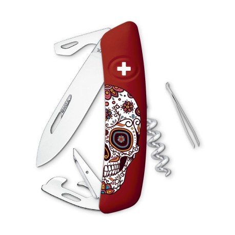 SWIZA EDICION ESPECIAL D03 MEXICAN SKULL 11 FUNCIONES ROJO