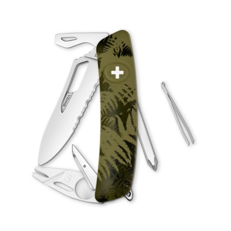 SWIZA SINGLE HAND SH04 TR-TT 12 FUNCIONES CAMO DE HOJAS VERDE